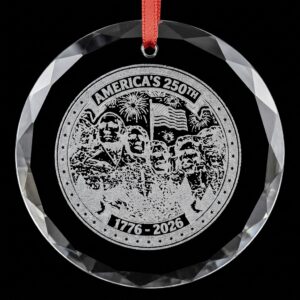 Mt. Rushmore — Glass Ornament