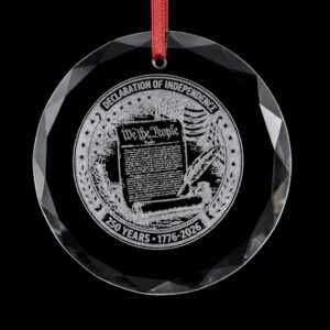 We The People — Glass Ornament