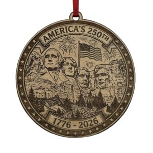 Mt. Rushmore — Wood Ornament